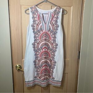 New York & Company White Dress with Red Accents